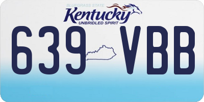 KY license plate 639VBB