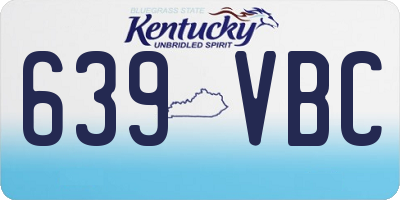 KY license plate 639VBC