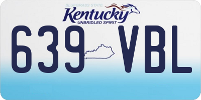 KY license plate 639VBL