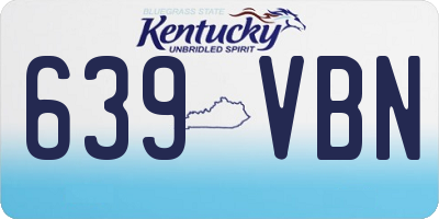 KY license plate 639VBN