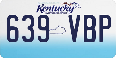 KY license plate 639VBP