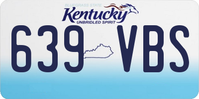 KY license plate 639VBS