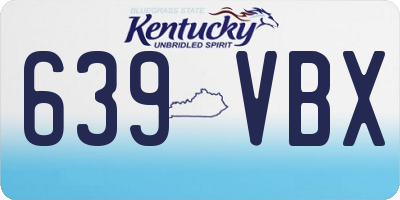 KY license plate 639VBX
