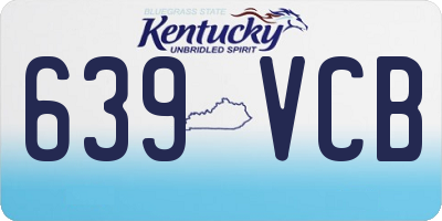 KY license plate 639VCB