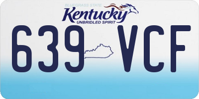 KY license plate 639VCF