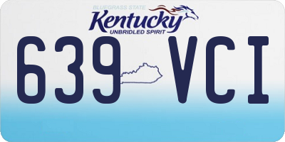 KY license plate 639VCI