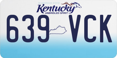 KY license plate 639VCK