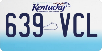 KY license plate 639VCL