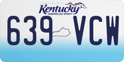 KY license plate 639VCW