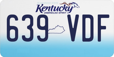 KY license plate 639VDF
