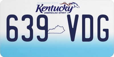 KY license plate 639VDG