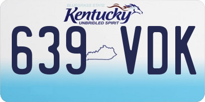 KY license plate 639VDK