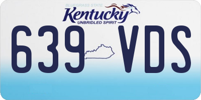 KY license plate 639VDS