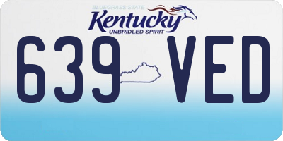 KY license plate 639VED
