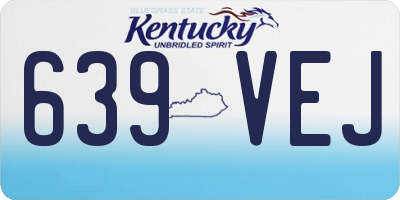 KY license plate 639VEJ