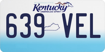 KY license plate 639VEL