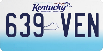 KY license plate 639VEN