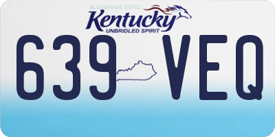 KY license plate 639VEQ