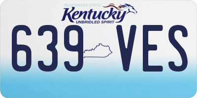 KY license plate 639VES