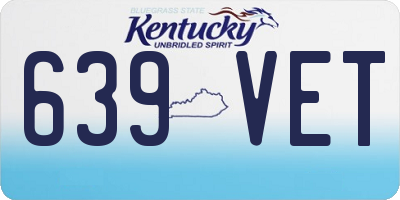 KY license plate 639VET