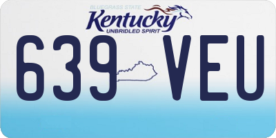 KY license plate 639VEU
