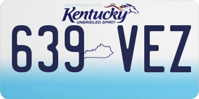 KY license plate 639VEZ