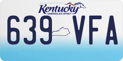 KY license plate 639VFA