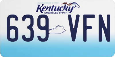 KY license plate 639VFN