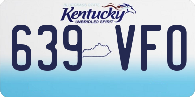 KY license plate 639VFO