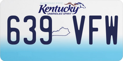 KY license plate 639VFW