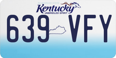 KY license plate 639VFY