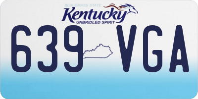 KY license plate 639VGA