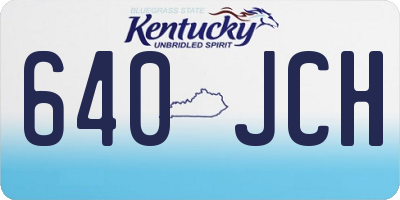 KY license plate 640JCH