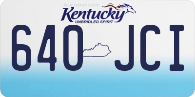 KY license plate 640JCI