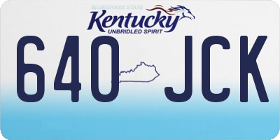 KY license plate 640JCK