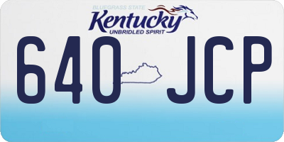 KY license plate 640JCP