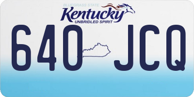 KY license plate 640JCQ