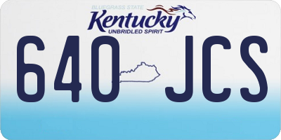 KY license plate 640JCS