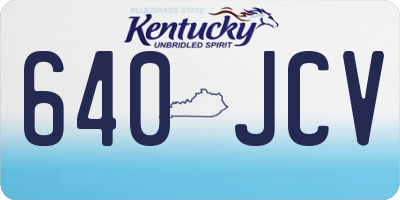 KY license plate 640JCV