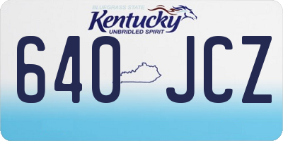 KY license plate 640JCZ