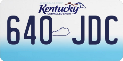 KY license plate 640JDC