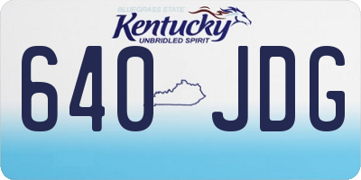 KY license plate 640JDG
