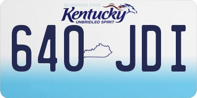 KY license plate 640JDI