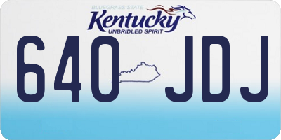 KY license plate 640JDJ