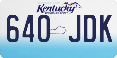 KY license plate 640JDK