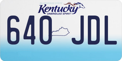 KY license plate 640JDL