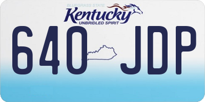 KY license plate 640JDP
