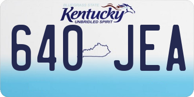 KY license plate 640JEA