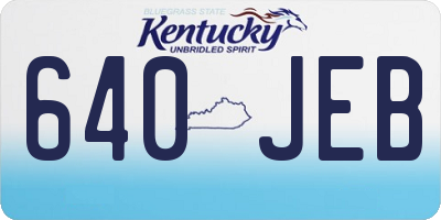 KY license plate 640JEB