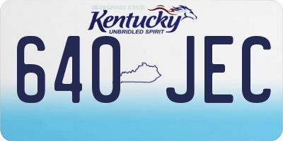 KY license plate 640JEC